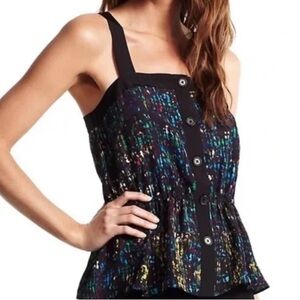 Derek Lam Design Nation Women’s Top Blouse Medium Peplum Nightshade Designer